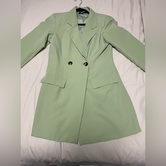 Missguided Sage Green Blazer Dress only worn once - Picture 1 of 5